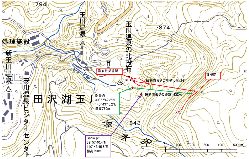 図3 積雪断面観測地点等の位置