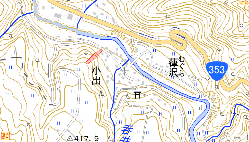 図1 雪崩発生箇所